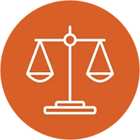 Healthy equity icon of equal scales